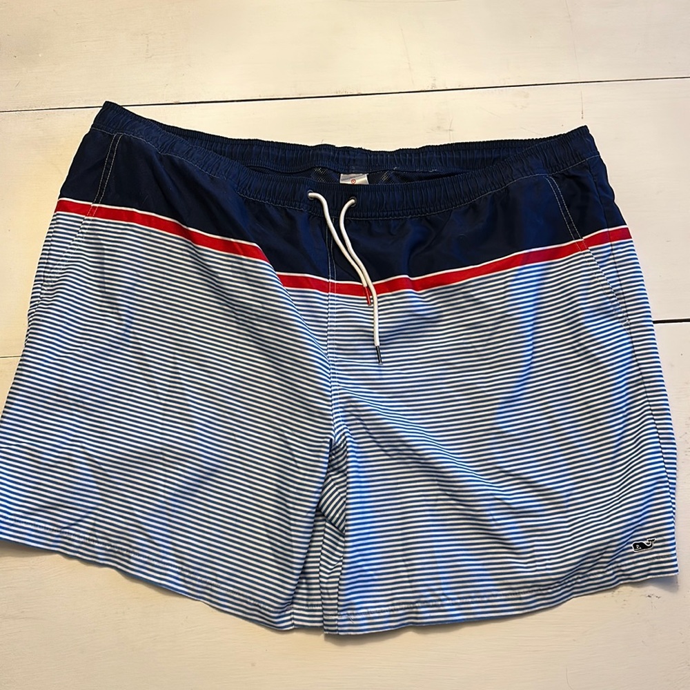 Vineyard, vine, swim trunks.